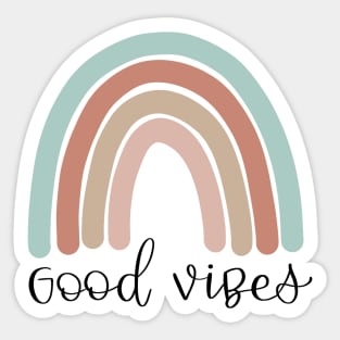 Good vibes rainbow desig Sticker